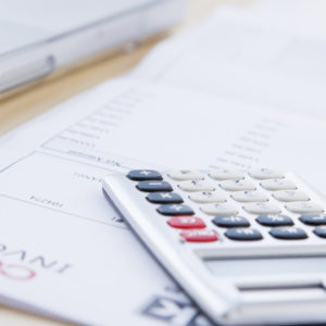 Calculator with invoice
